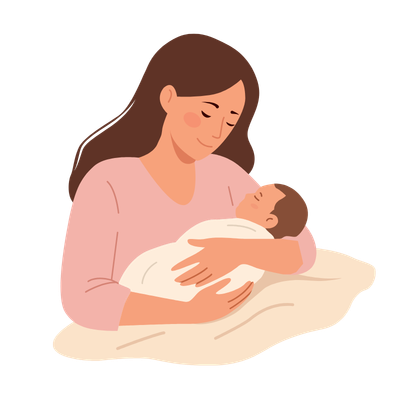 mom and baby